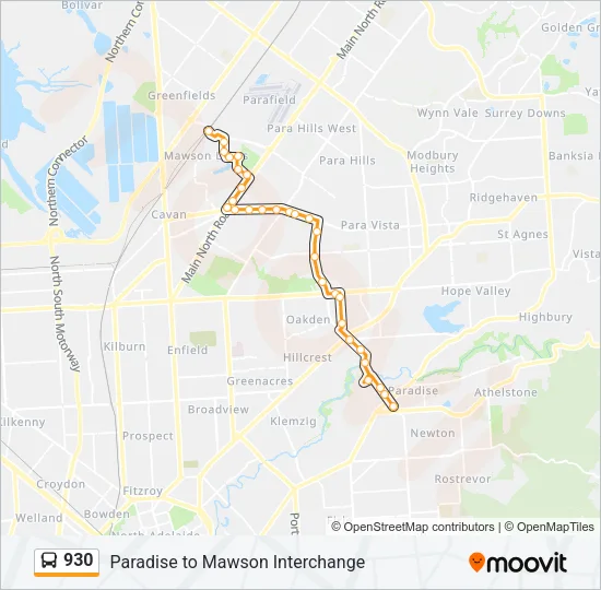 930 Bus Line Map
