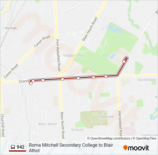 942 Bus Line Map