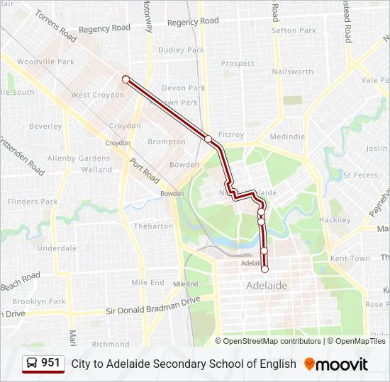 951 Bus Line Map