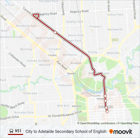 951 Bus Line Map