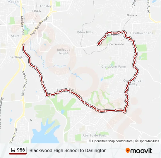 956 Bus Line Map