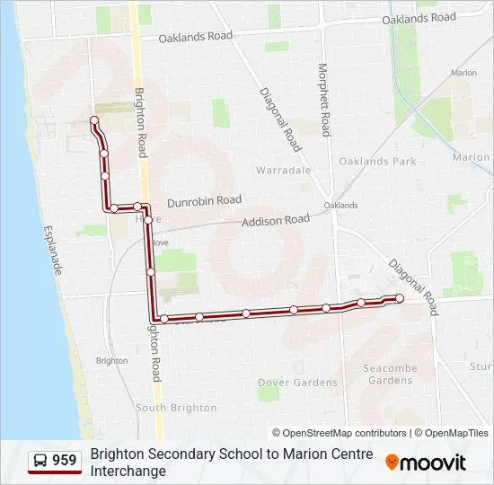 959 Bus Line Map