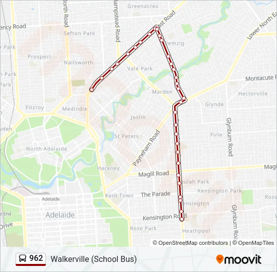 962 Bus Line Map