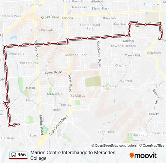 966 Bus Line Map