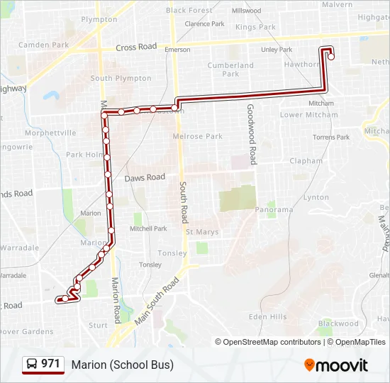 971 Bus Line Map