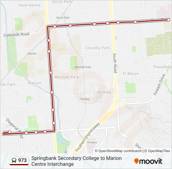973 Bus Line Map
