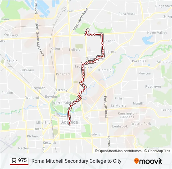 975 Bus Line Map