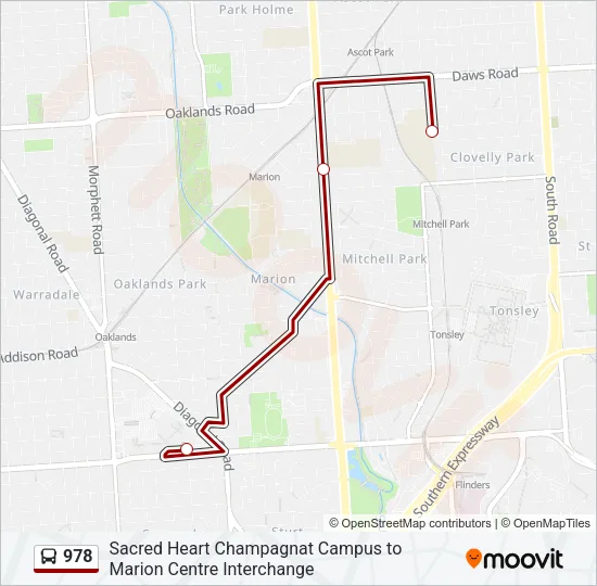 978 Bus Line Map