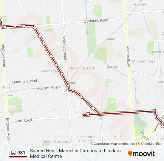 981 Bus Line Map