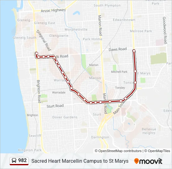982 Bus Line Map