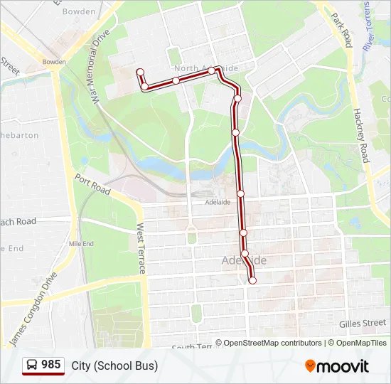 985 Bus Line Map
