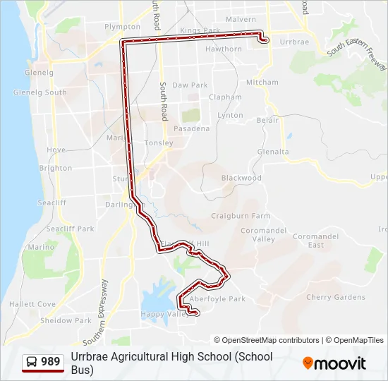 989 Bus Line Map