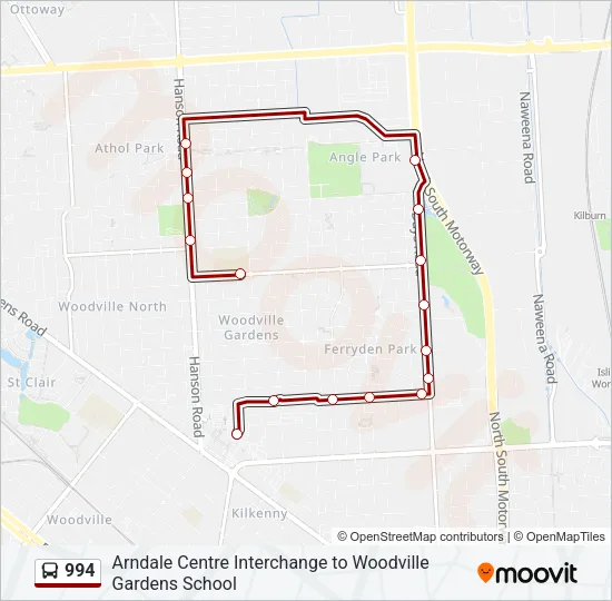 994 Bus Line Map