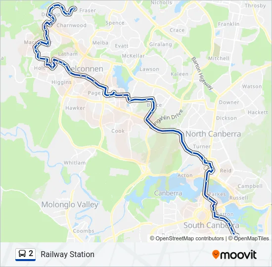 2 Bus Line Map