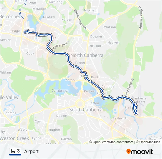 3 Bus Line Map