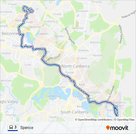 3 Bus Line Map