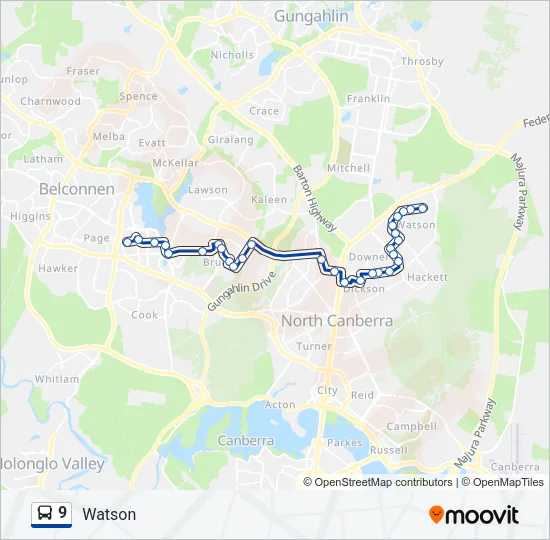 9 Bus Line Map