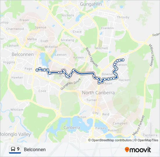 9 Bus Line Map