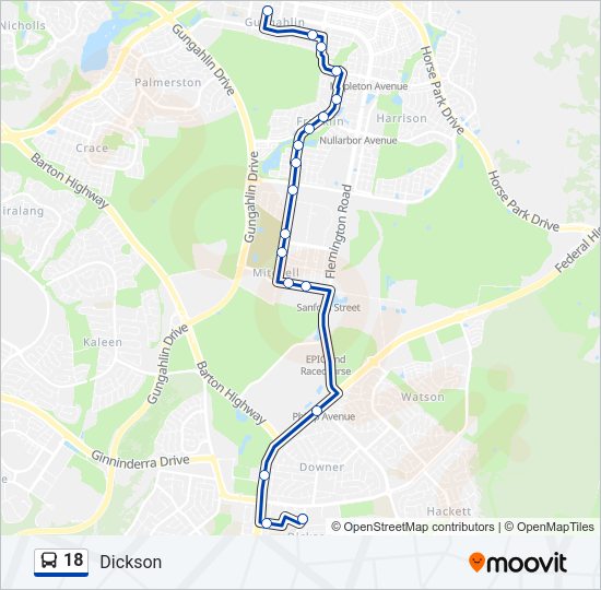 18 Bus Line Map