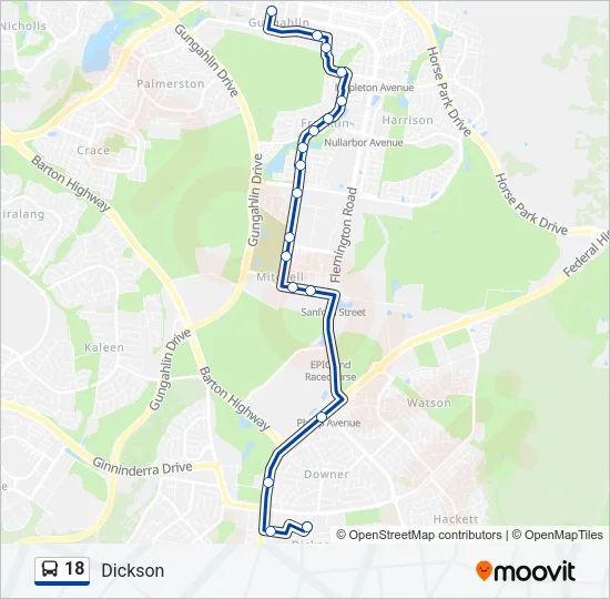 18 Bus Line Map