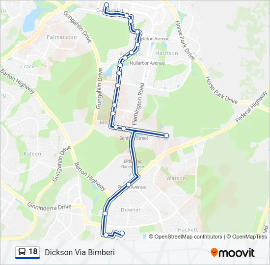 18 Bus Line Map
