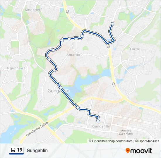 19 Bus Line Map