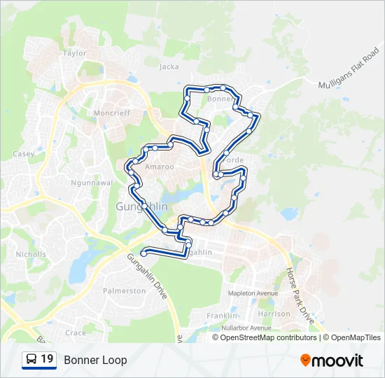 19 Bus Line Map