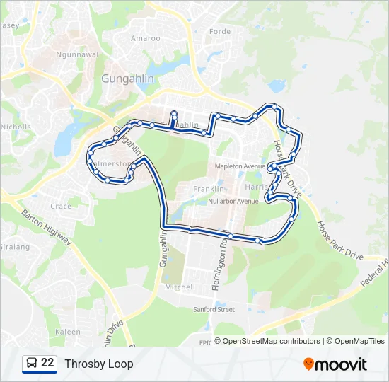 22 Bus Line Map