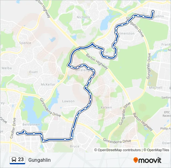 23 Bus Line Map