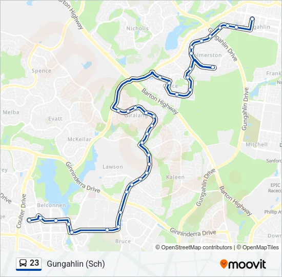 23 Bus Line Map