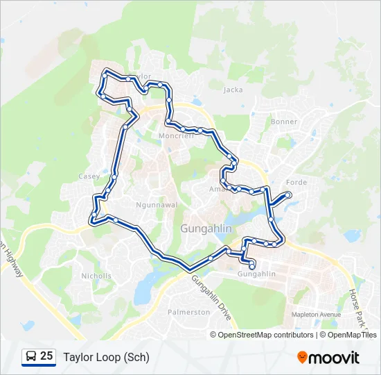 25 Bus Line Map