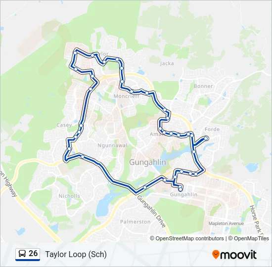 26 Bus Line Map
