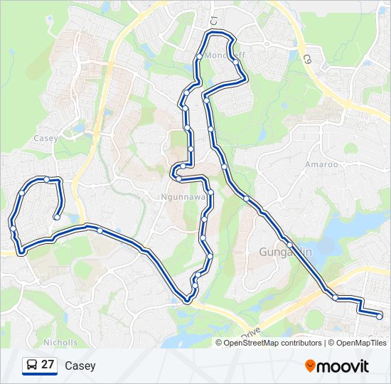 27 Bus Line Map