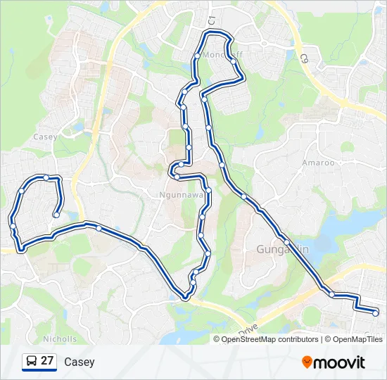 27 Bus Line Map