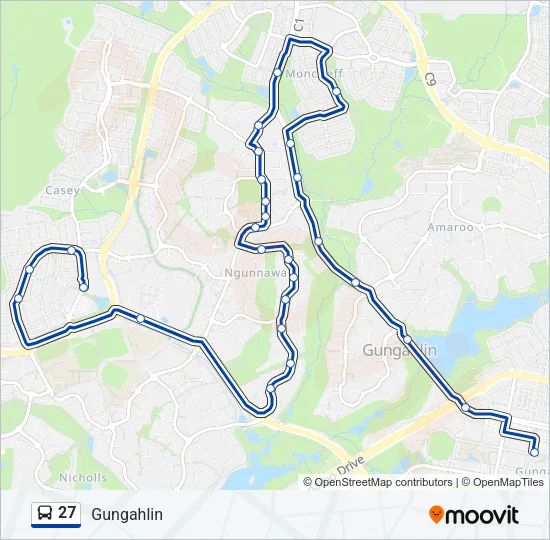 27 Bus Line Map
