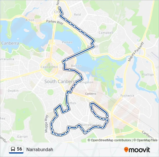 56 Bus Line Map