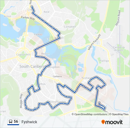56 Bus Line Map