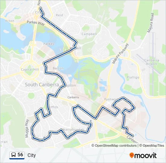 56 Bus Line Map