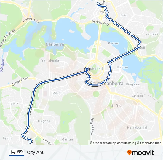 59 Bus Line Map
