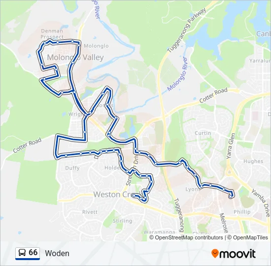 66 Bus Line Map