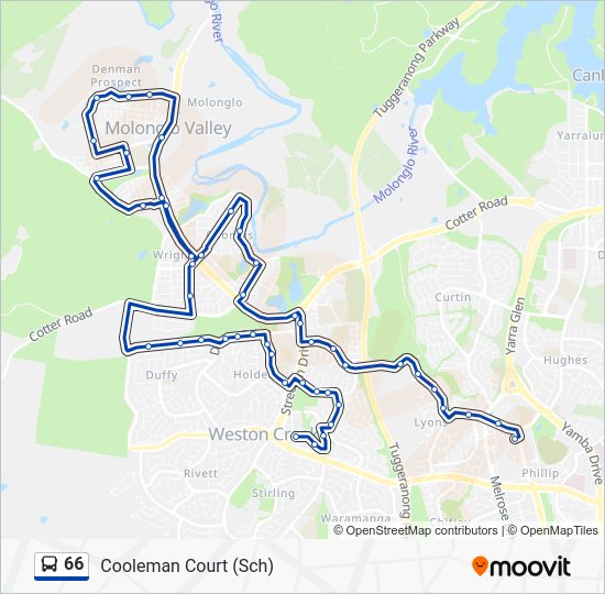 66 Route: Schedules, Stops & Maps - Cooleman Court (Sch) (Updated)