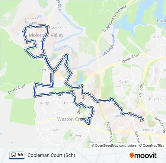 66 Bus Line Map