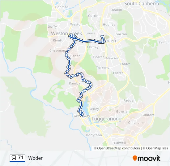 71 Bus Line Map