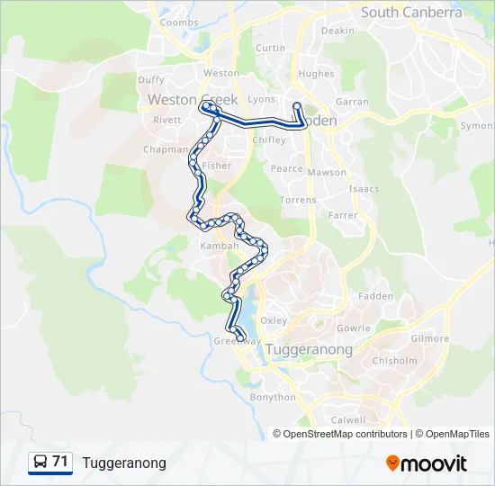 71 Bus Line Map