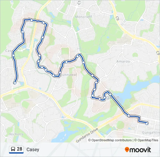 28 Bus Line Map