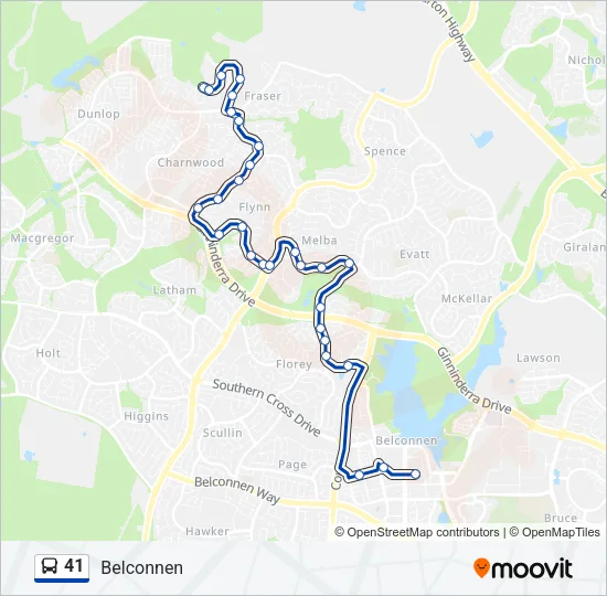 41 Bus Line Map
