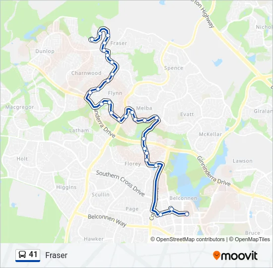 41 Bus Line Map