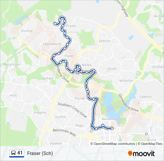41 Bus Line Map