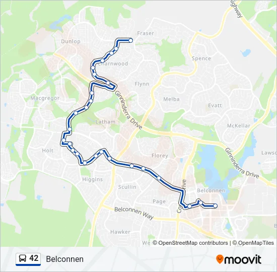 42 Bus Line Map