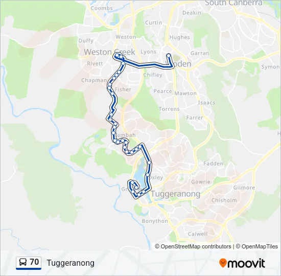 70 Bus Line Map
